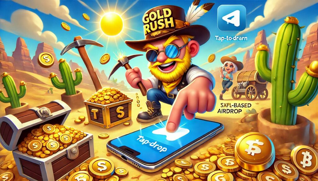 Gold Rush Telegram Tap to Earn Game Launching With Skill Based Airdrop